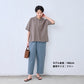 綿パイナップル アンクルパンツ グレイッシュブルー