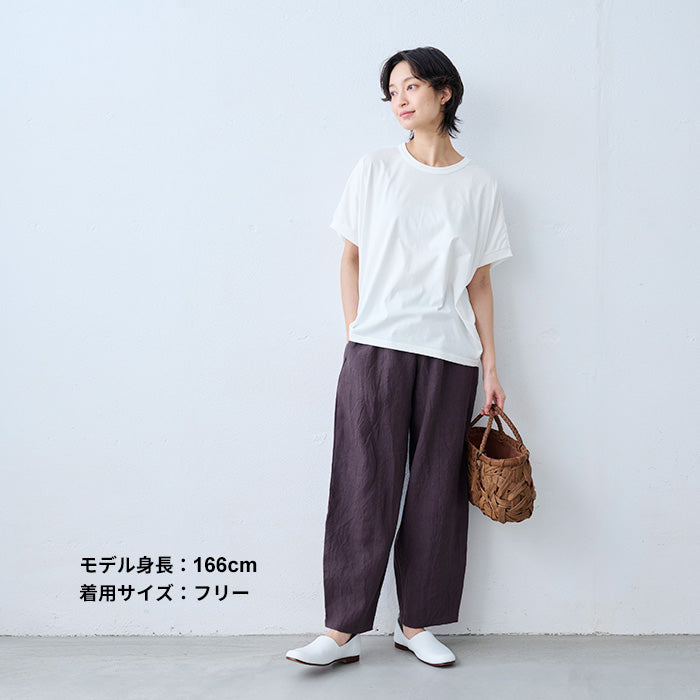 オーガニックコットン100%強撚 バルーンTシャツ ホワイト