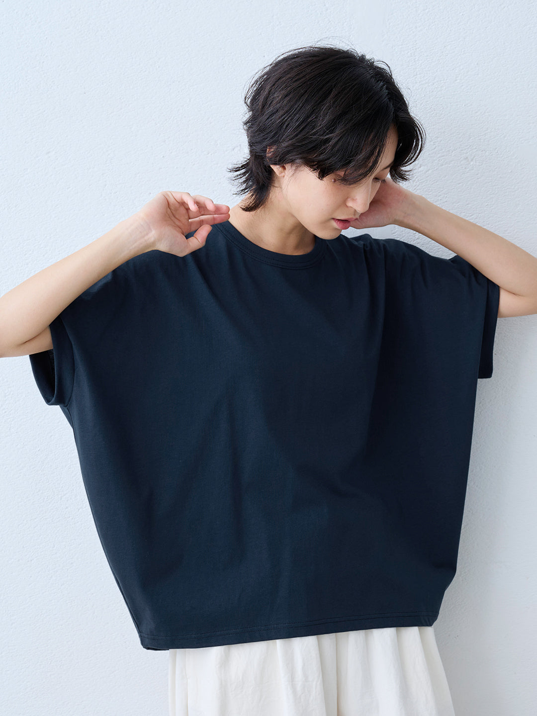 オーガニックコットン100%強撚 バルーンTシャツ