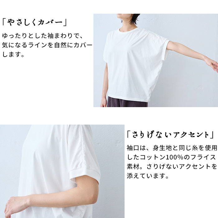 オーガニックコットン100%強撚 バルーンTシャツ ポイント