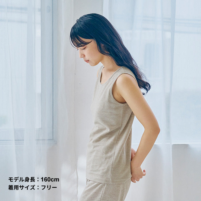 プレミアムエアーリネン100% ベーシック タンクトップ 生成