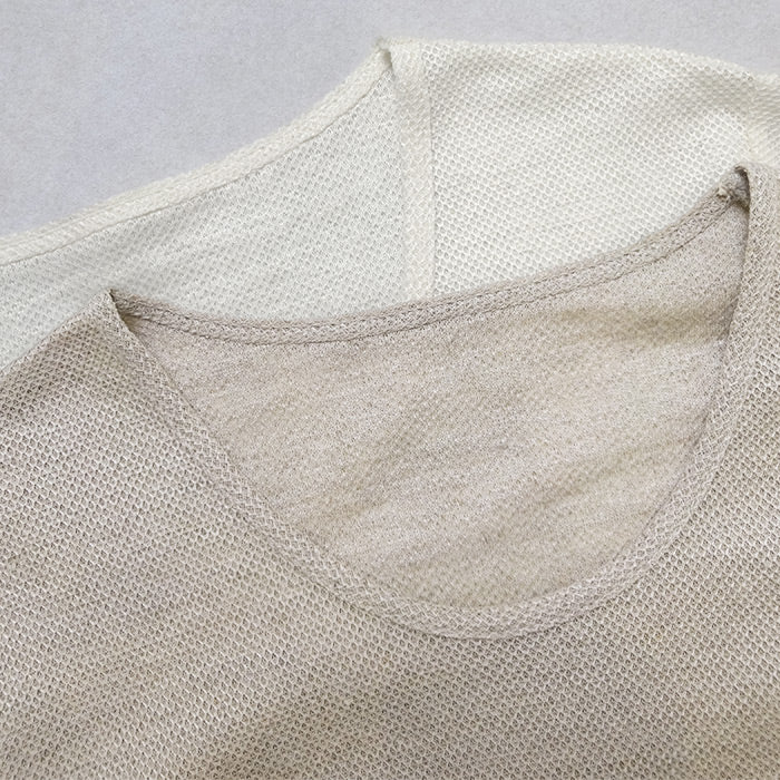プレミアムエアーリネン100% メンズインナーTシャツ カラー展開
