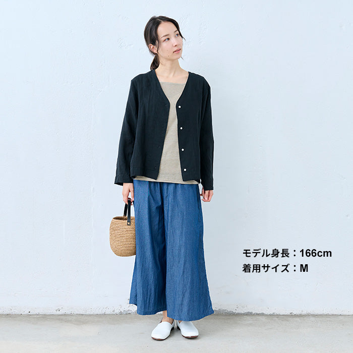 プレミアムリネン100% ちら見えしない タンクトップ　生成