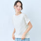 コットン100%強撚 ぽこぽこジャガードTシャツ ホワイト