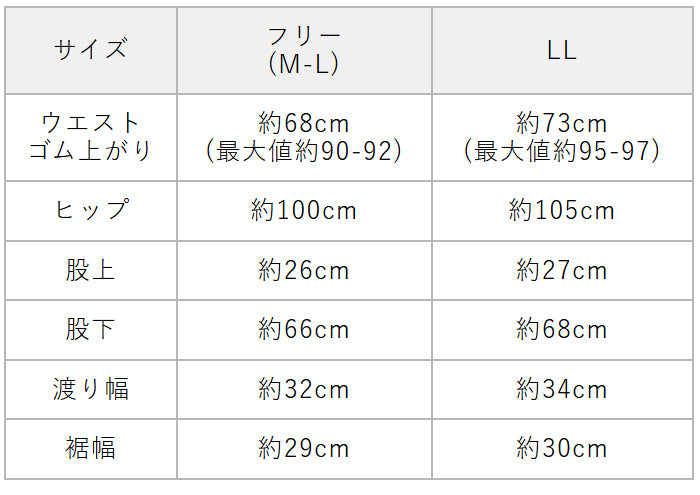 40番手強撚リネン100% ベイカーワイドパンツ サイズ表