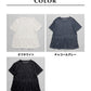 リネン100% ギャザー切り替えTシャツ カラー展開