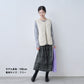 コットンリネン 中綿キルトベスト オフホワイト