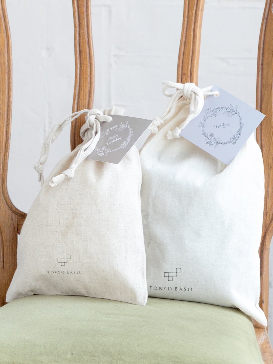 ラッピング用巾着袋メッセージカード付